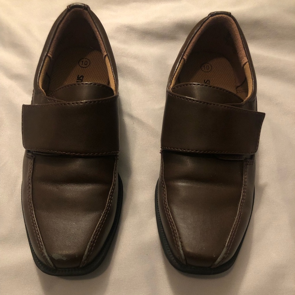 Boys brown dress shoes